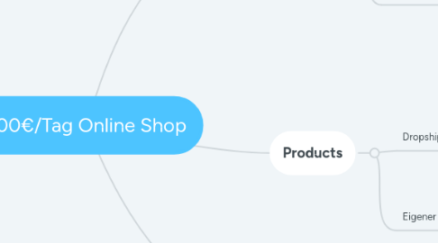 Mind Map: 100€/Tag Online Shop