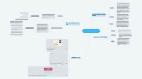 Mind Map: Características de Licencia