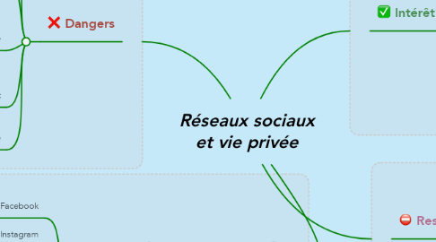 Mind Map: Réseaux sociaux et vie privée