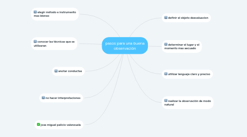 Mind Map: pasos para una buena observación