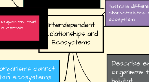 Mind Map: Interdependent Relationships and Ecosystems