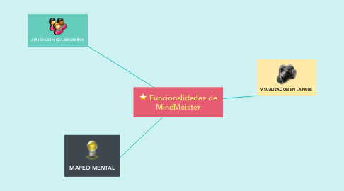 Mind Map: Funcionalidades de MindMeister