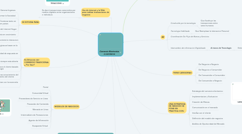 Mind Map: Comercio Electronico e-commerce