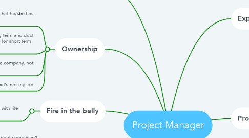 Mind Map: Project Manager