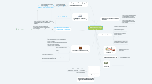 Mind Map: Establecimiento de la estrategia de productos