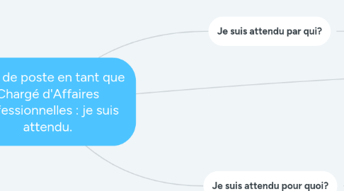 Mind Map: Prise de poste en tant que Chargé d'Affaires Professionnelles : je suis attendu.