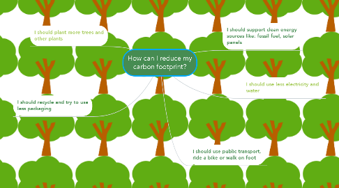 Mind Map: How can I reduce my carbon footprint?