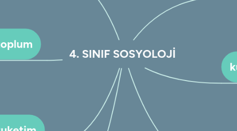 Mind Map: 4. SINIF SOSYOLOJİ