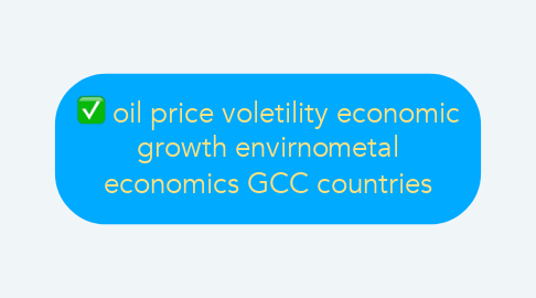 Mind Map: oil price voletility economic growth envirnometal economics GCC countries