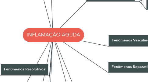 Mind Map: INFLAMAÇÃO AGUDA