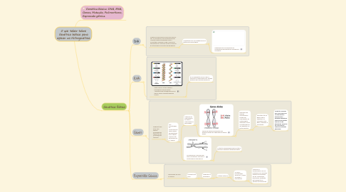 Mind Map: O que saber sobre Genética básica para aplicar na Nutrigenética