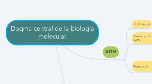 Mind Map: Dogma central de la biología molecular