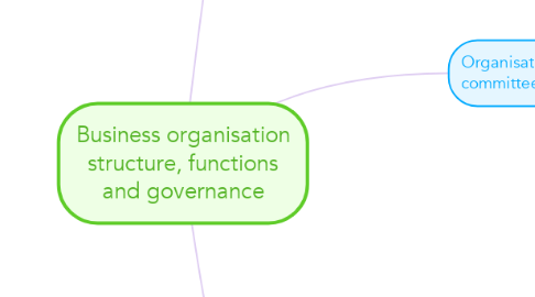 Mind Map: Business organisation structure, functions and governance
