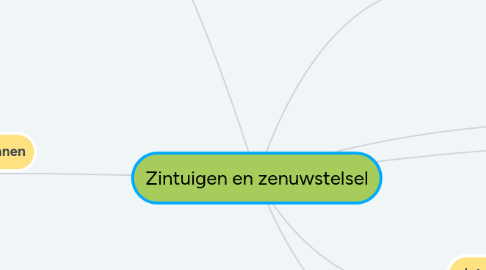 Mind Map: Zintuigen en zenuwstelsel