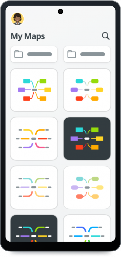 MindMeister Mindmap-App – Menü